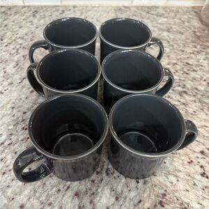 Retired slate grey Homer Laughlin fiestaware mugs 6